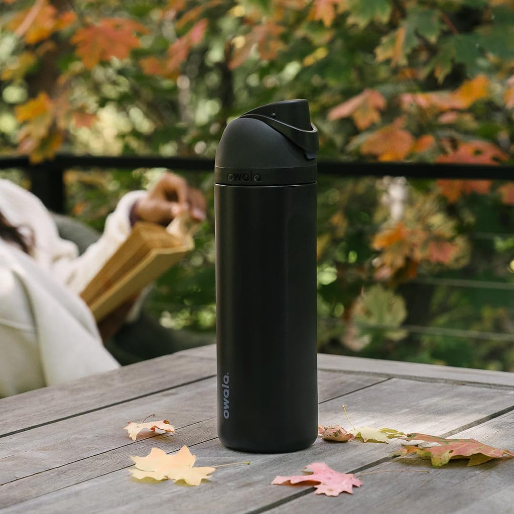 Owala FreeSip Stainless Steel Water Bottle 32 oz Very, Very Dark